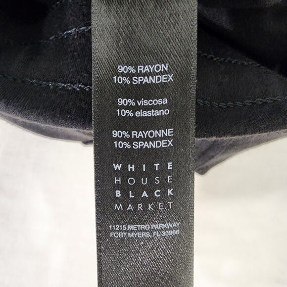 White House Black Market Womens Cargo Jogger Pant Black Small Zip Ankle Pockets - Picture 12 of 14